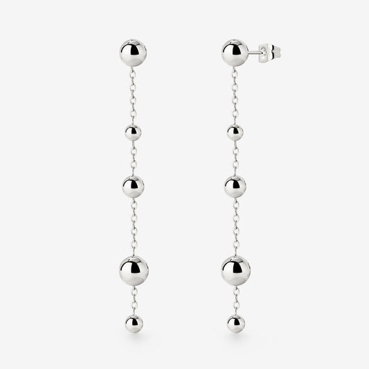 Infinite Beads Earrings Silver