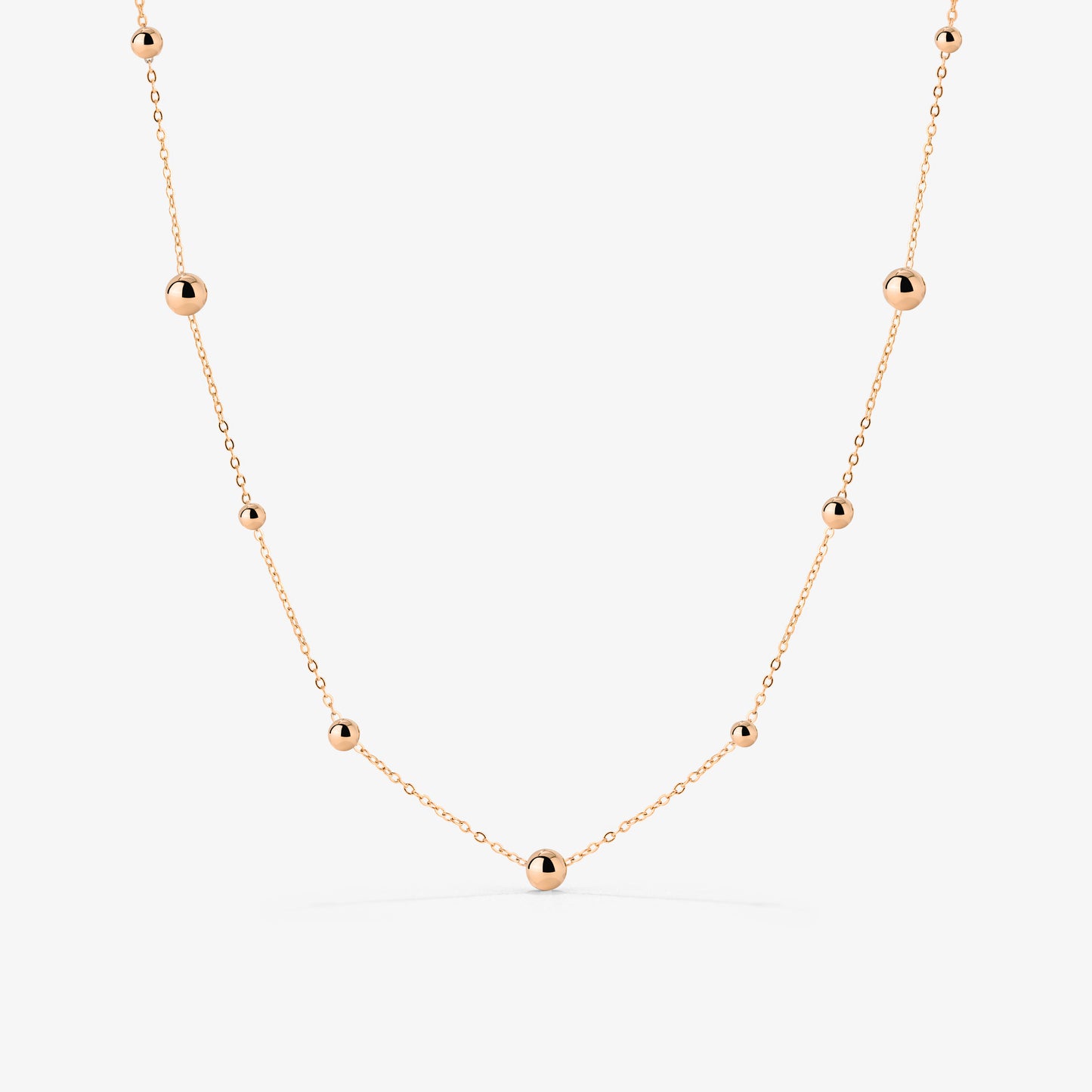Infinite Beads Necklace Rose Gold