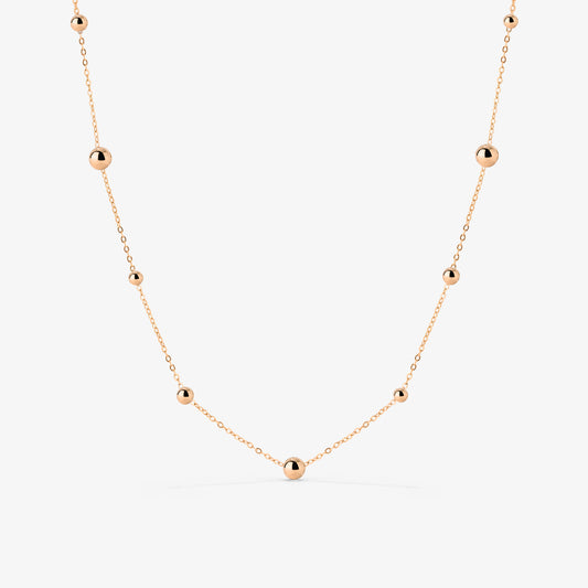 Infinite Beads Necklace Rose Gold