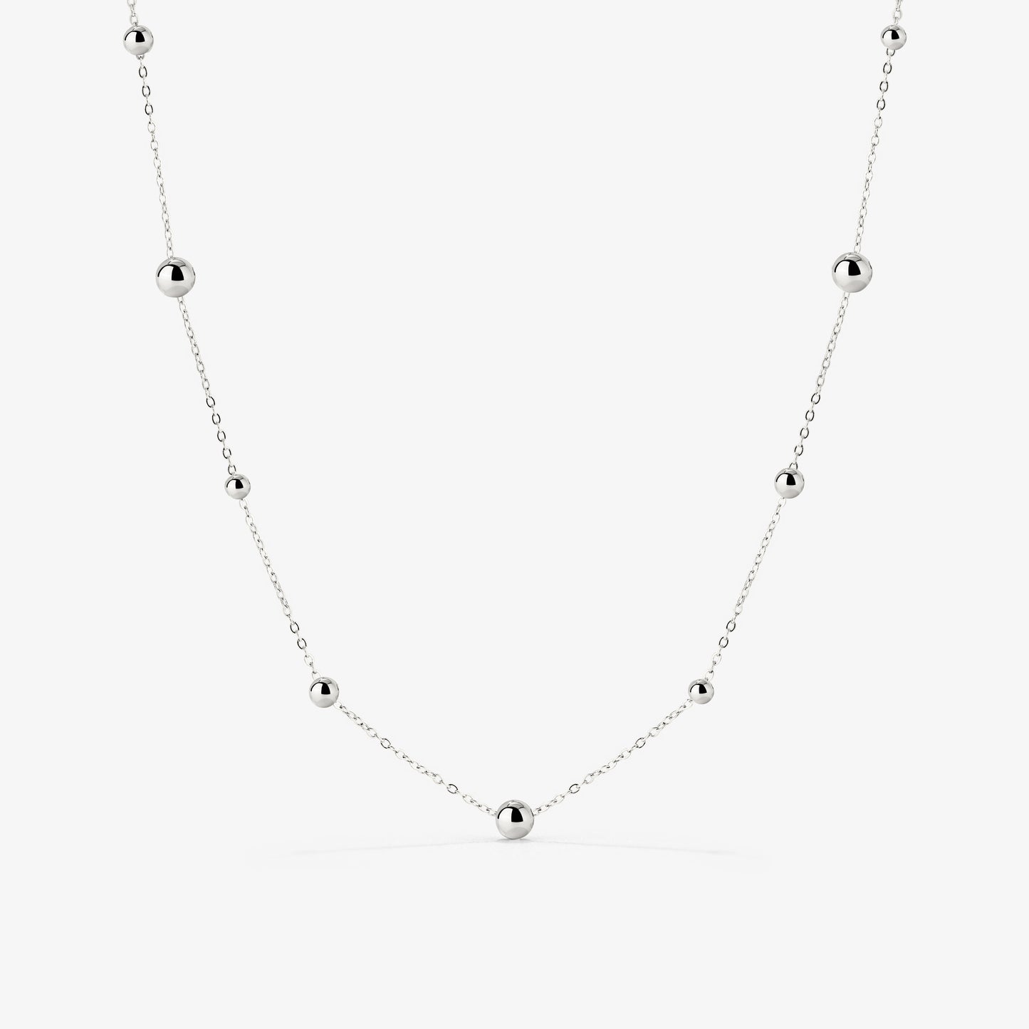 Infinite Beads Necklace Silver