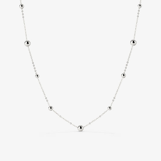 Infinite Beads Necklace Silver