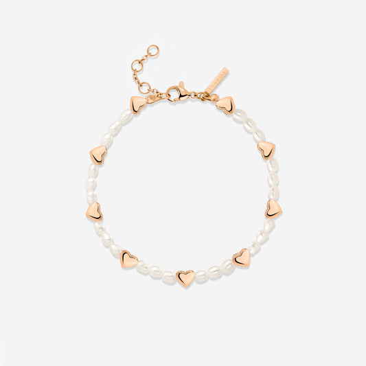 Love Pearls Bracelet Rose Gold