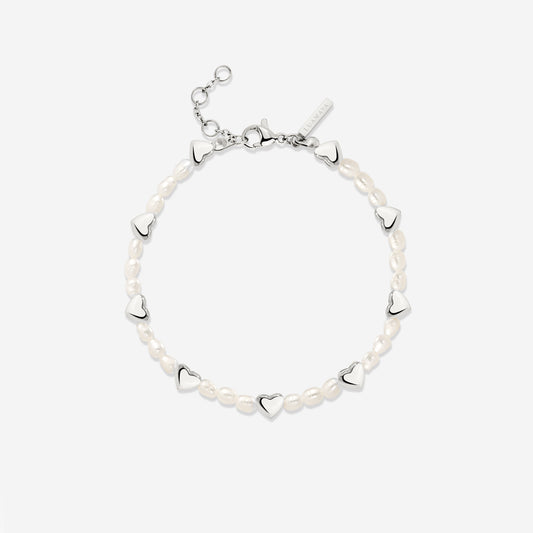 Love Pearls Bracelet Silver