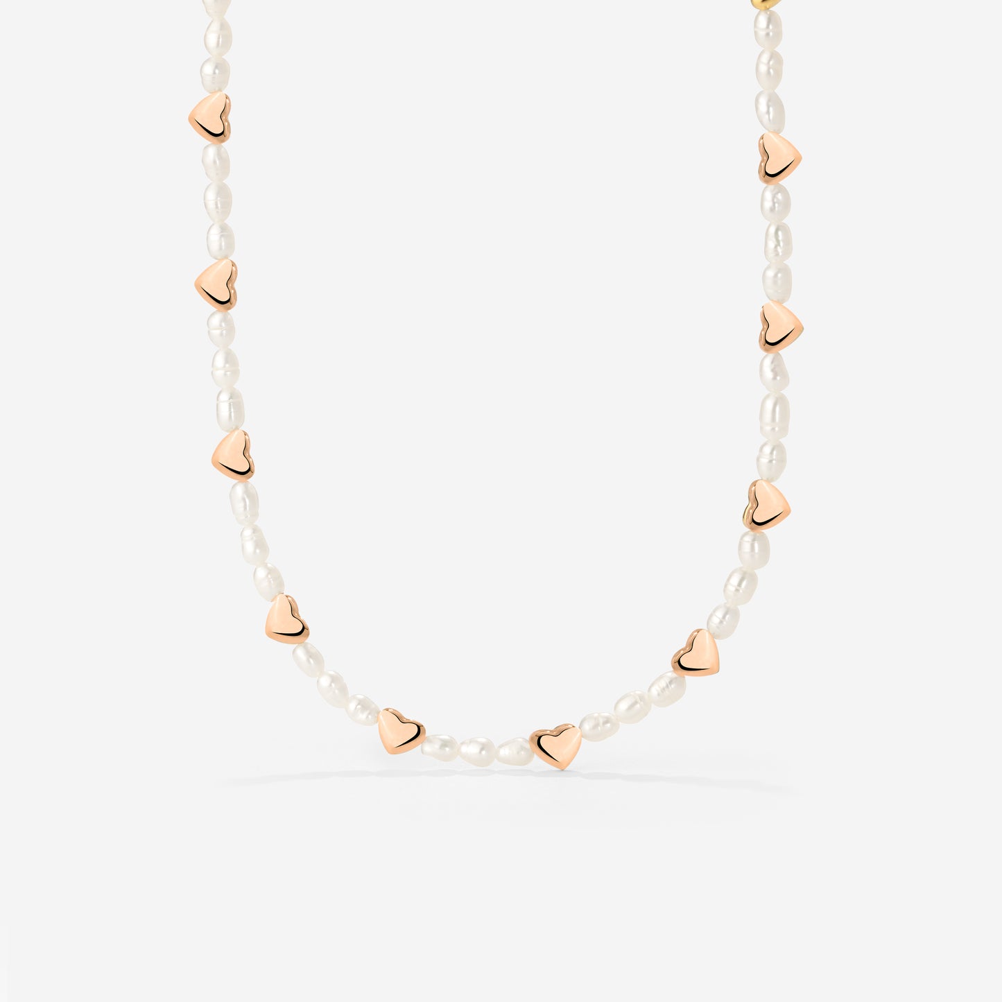 Love Pearls Necklace Rose Gold