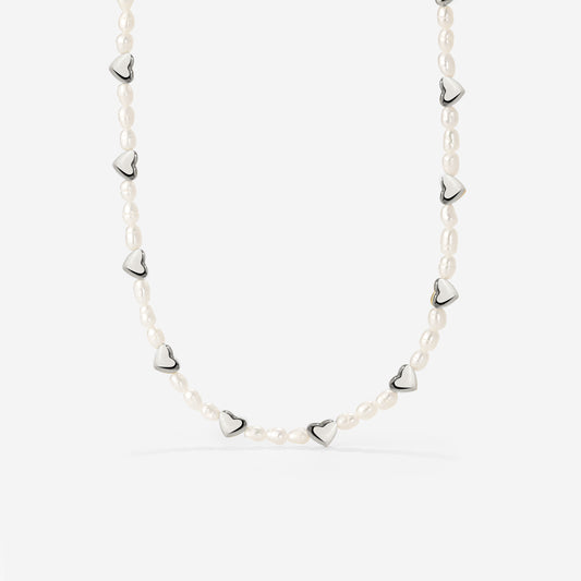Love Pearls Necklace Silver