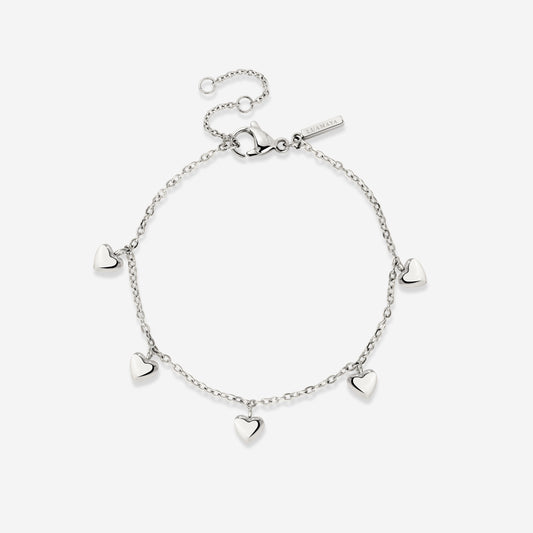 Lovely Heart Bracelet Silver