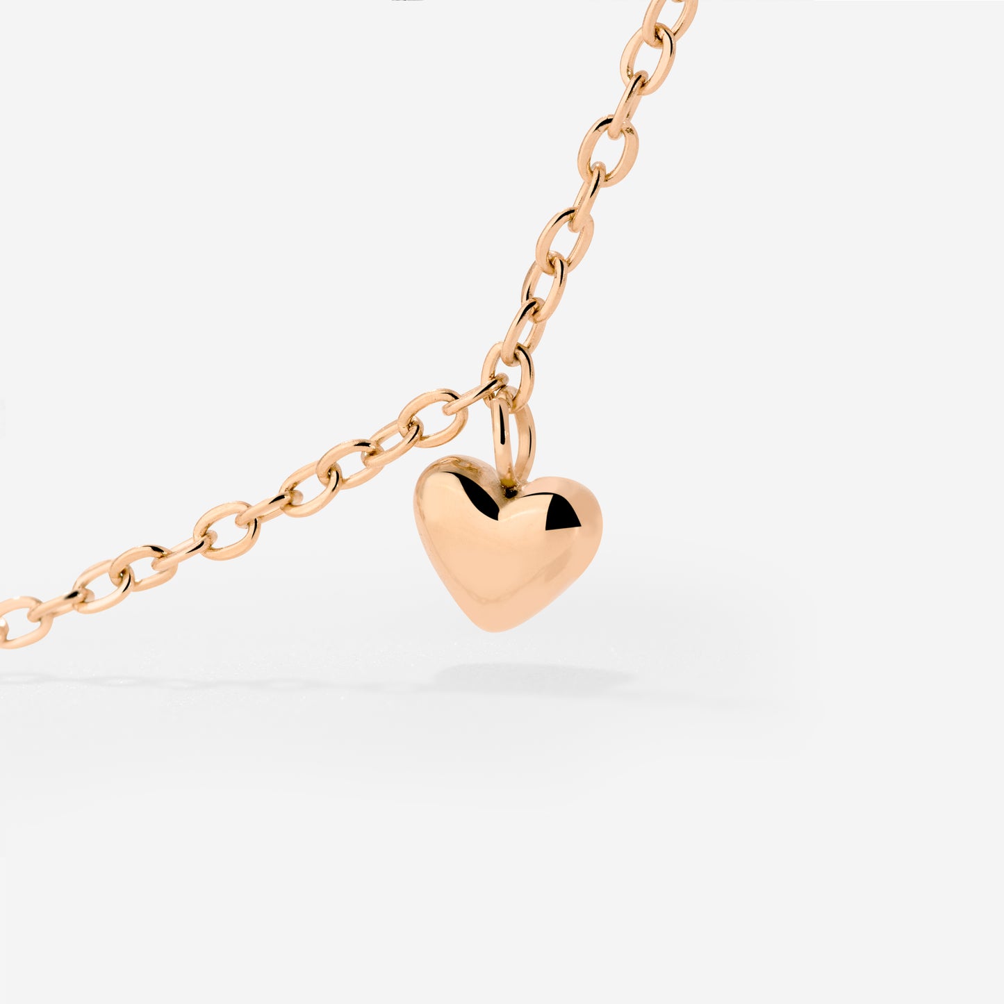 Lovely Heart Choker Rose Gold