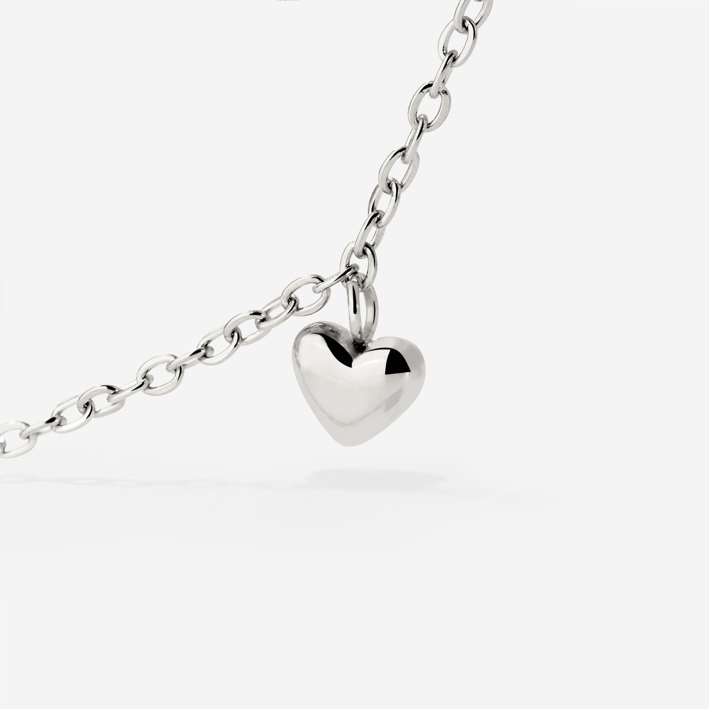 Lovely Heart Choker Silver