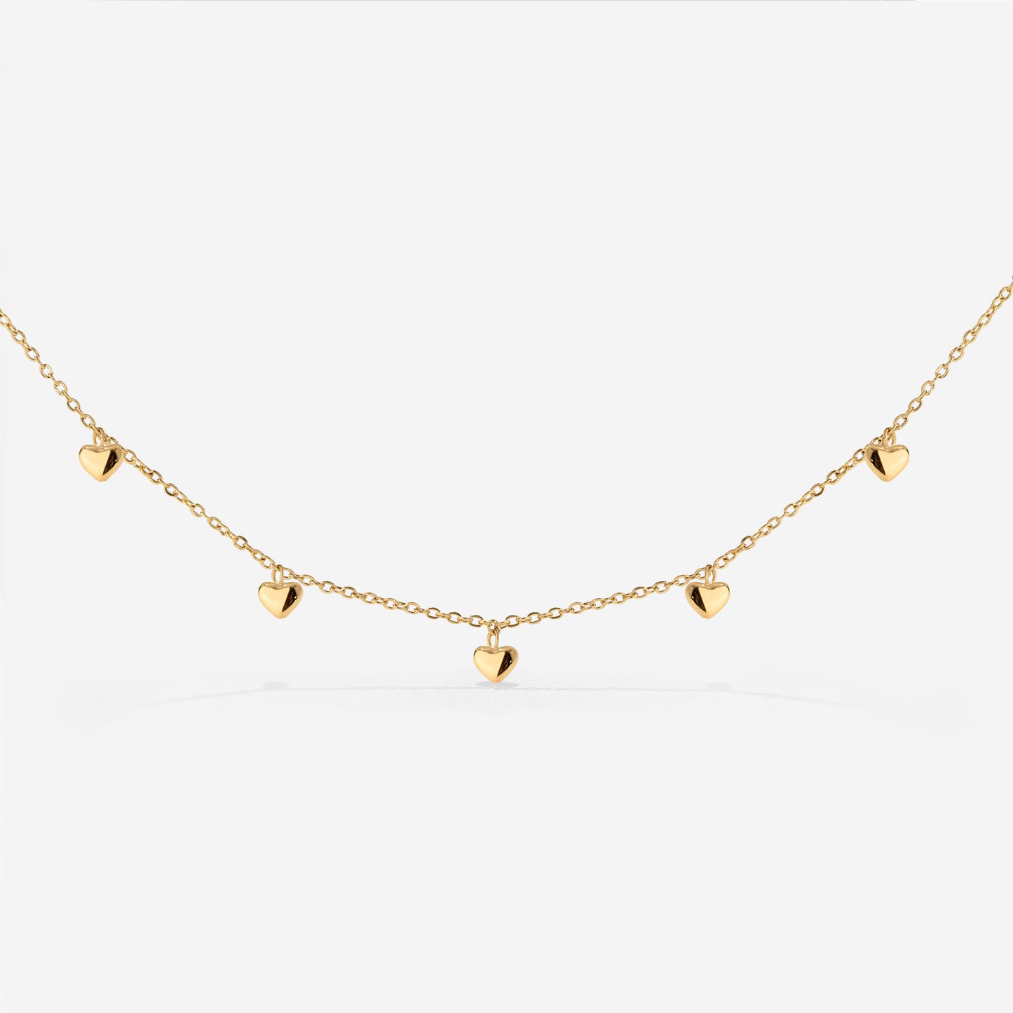 Lovely Heart Choker Gold