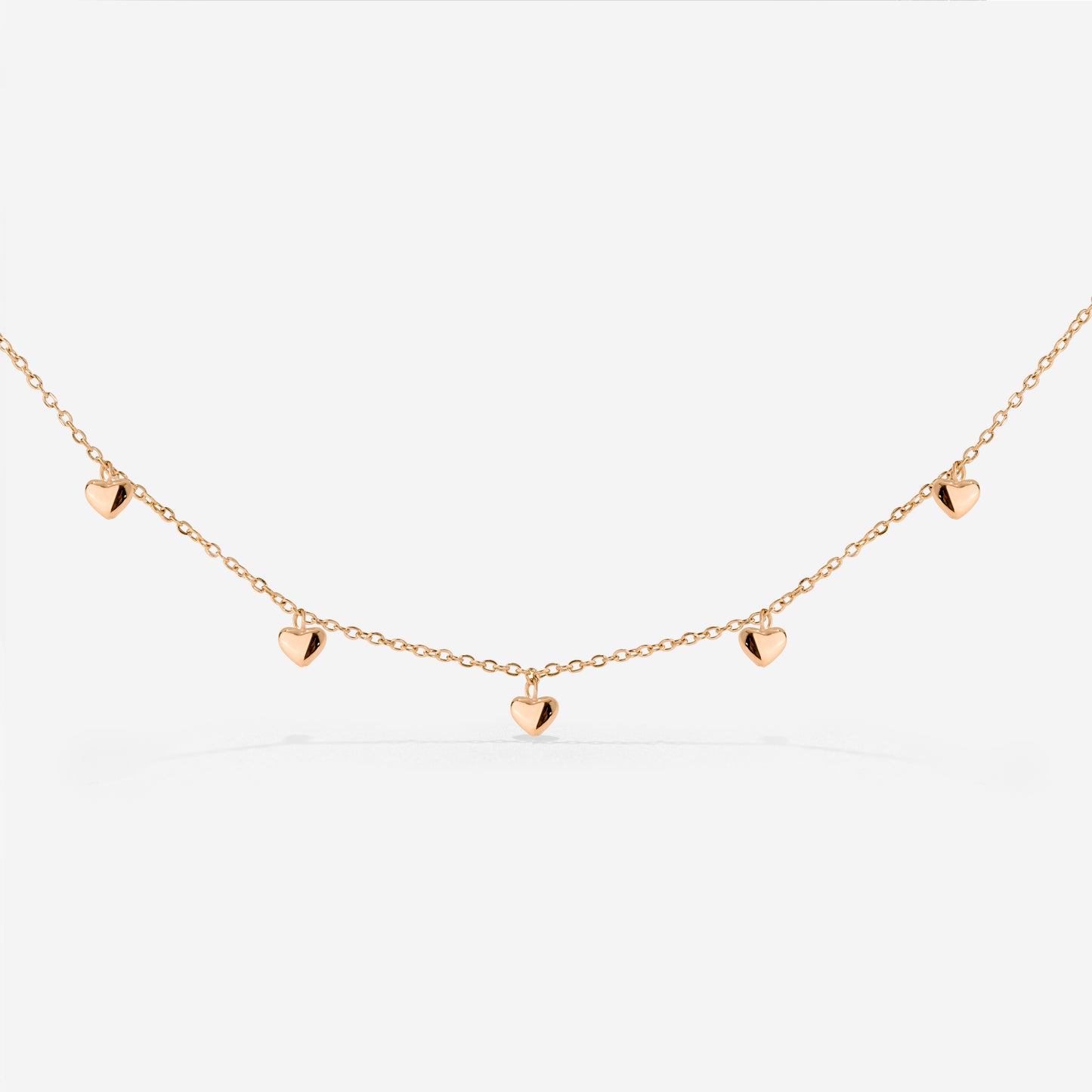 Lovely Heart Choker Rose Gold