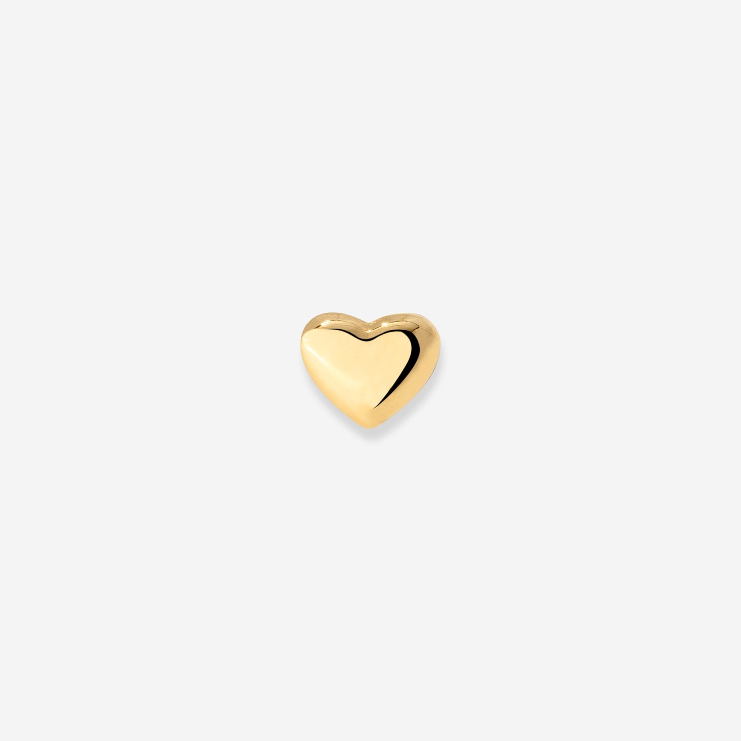 Lovely Heart Piercing Stud Gold