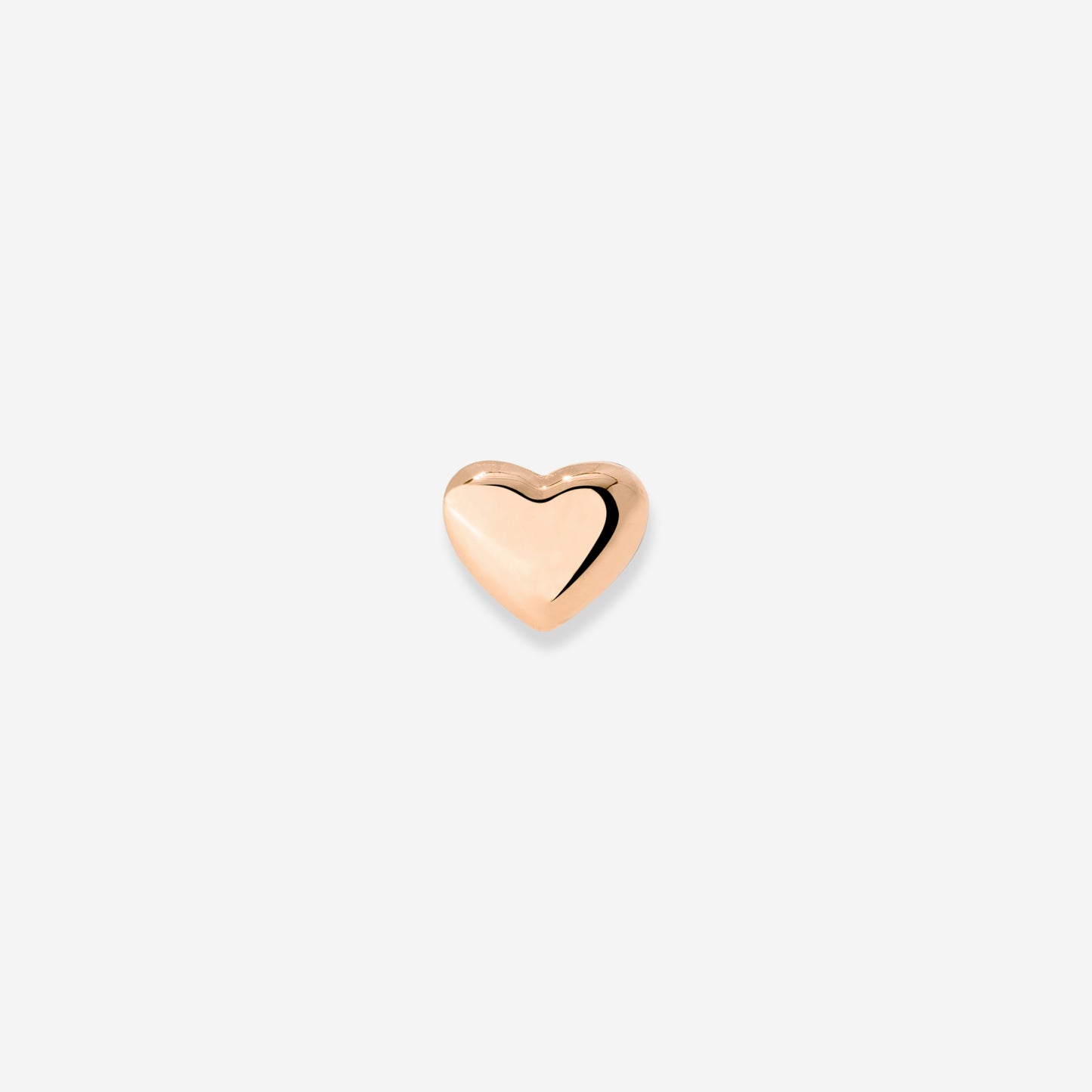 Lovely Heart Piercing Stud Rose Gold