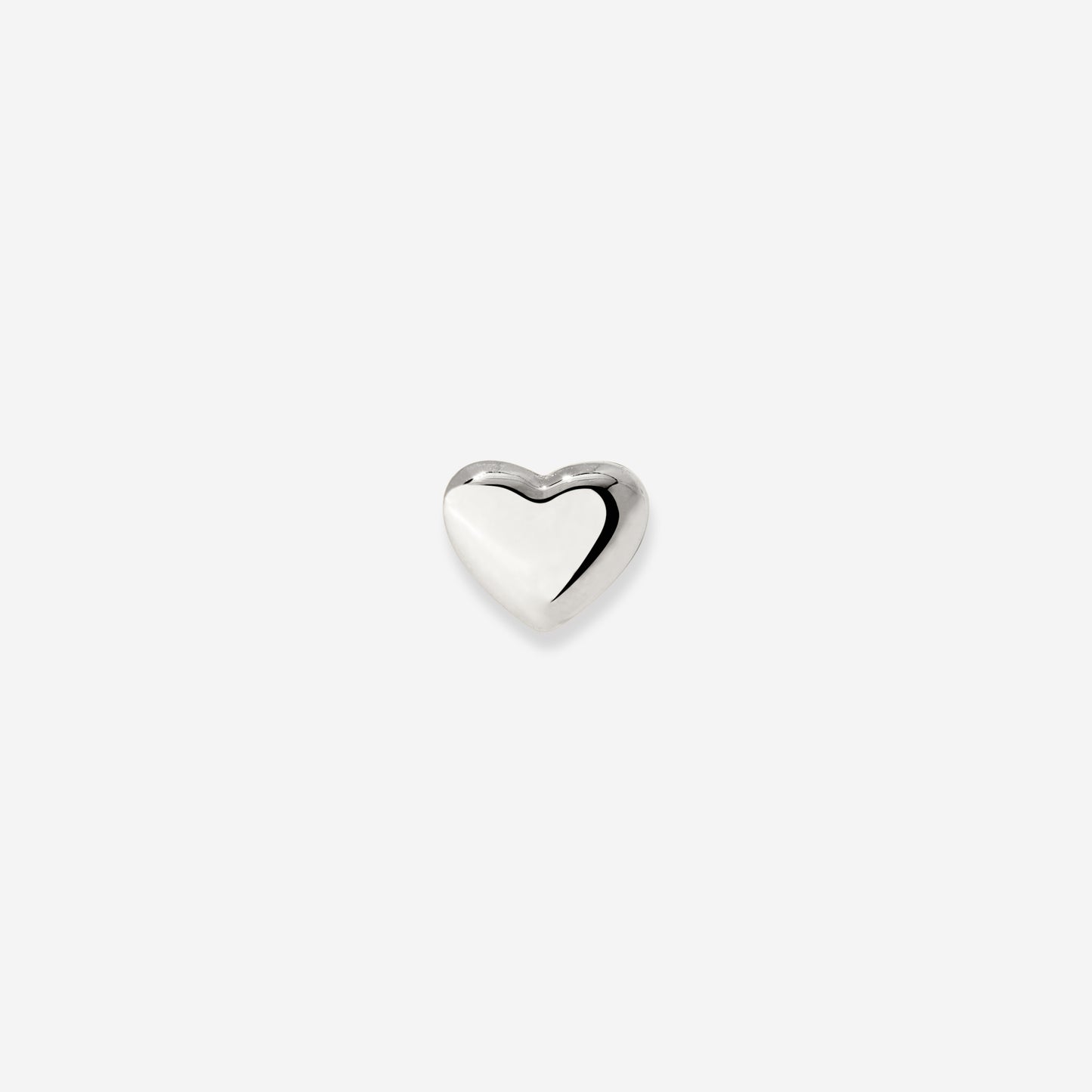 Lovely Heart Piercing Stud Silver