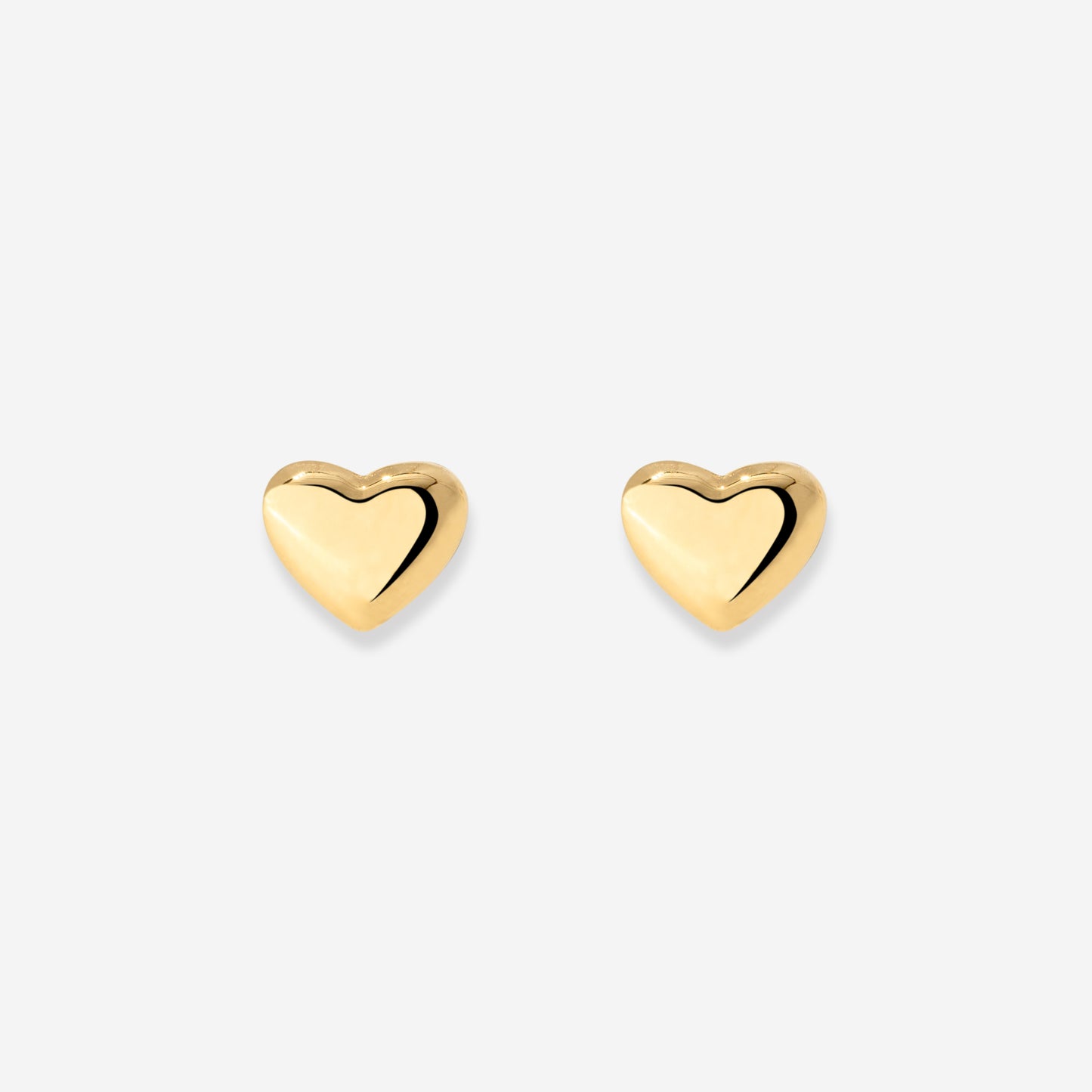 Lovely Heart Studs Gold
