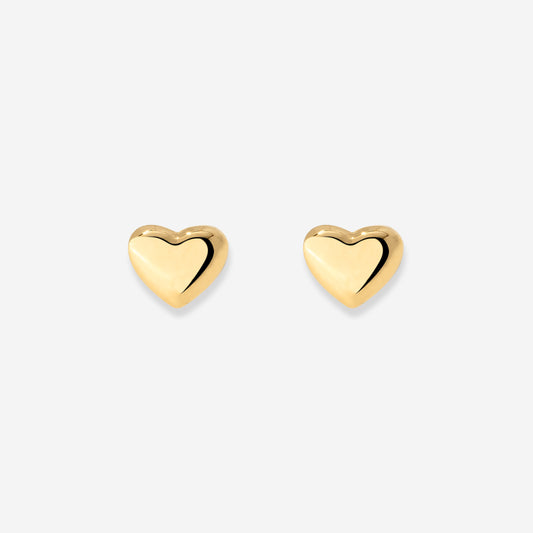 Lovely Heart Studs Gold