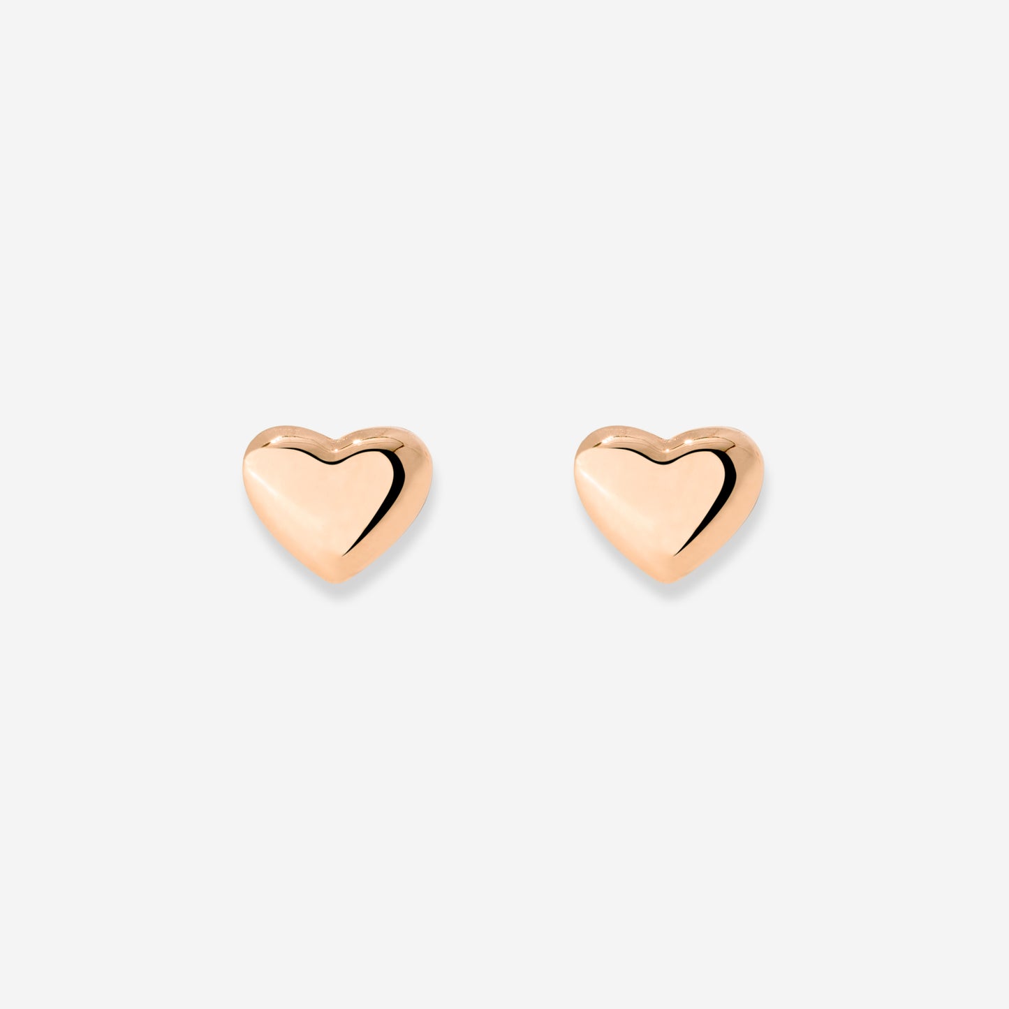 Lovely Heart Studs Rose Gold