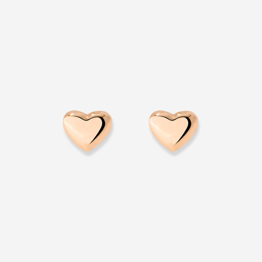 Lovely Heart Studs Rose Gold