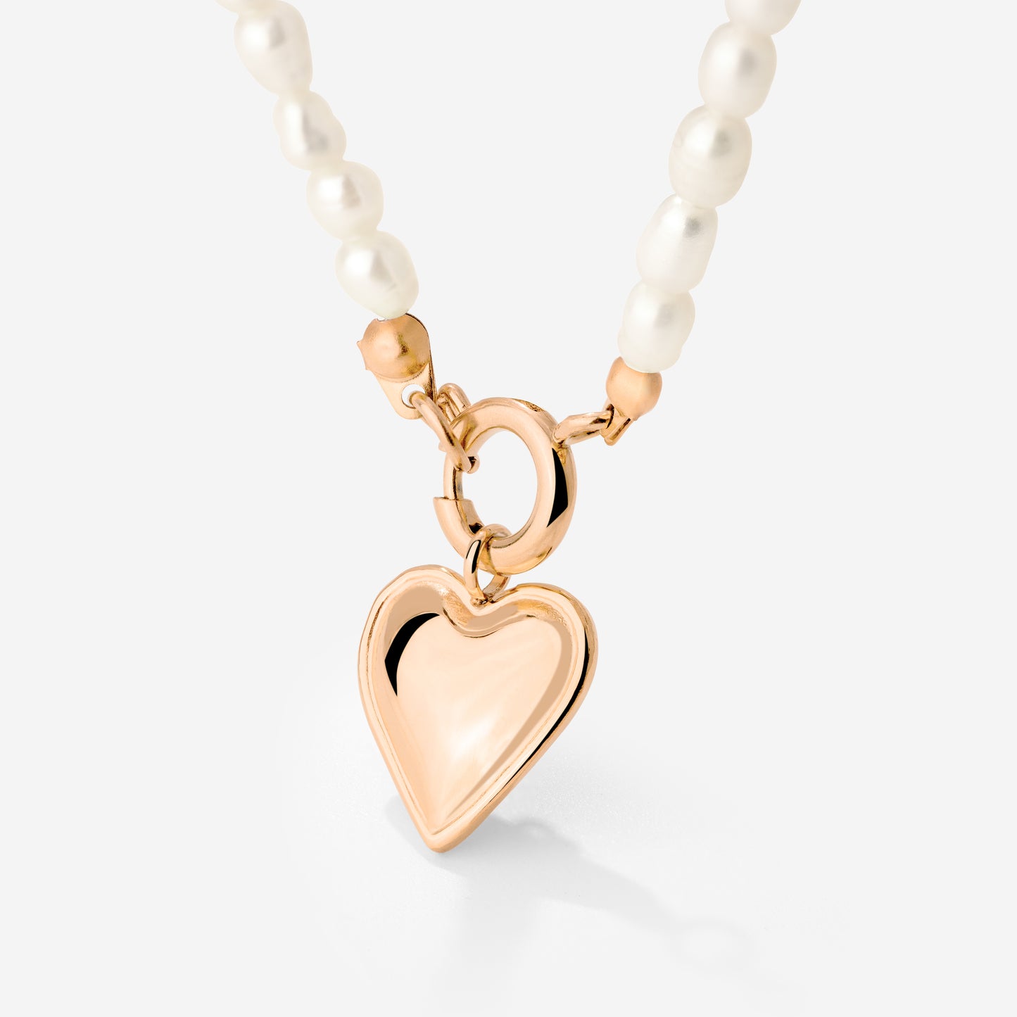 Heartie Pearly Necklace Set Rose Gold