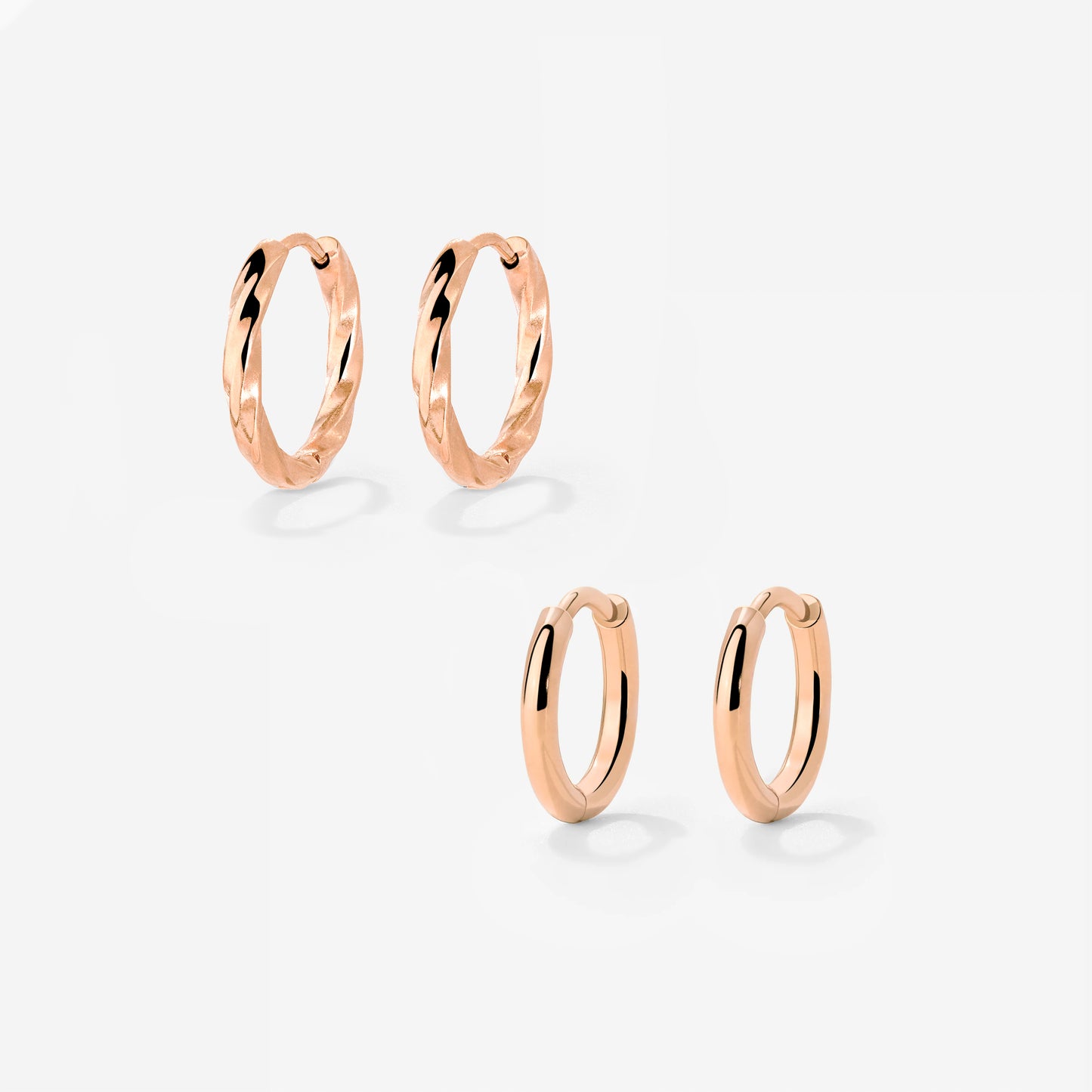 Soft 'n' Subtle Hoop Bundle Rose Gold