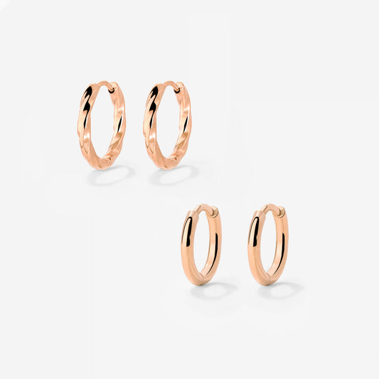Soft 'n' Subtle Hoop Bundle Rose Gold