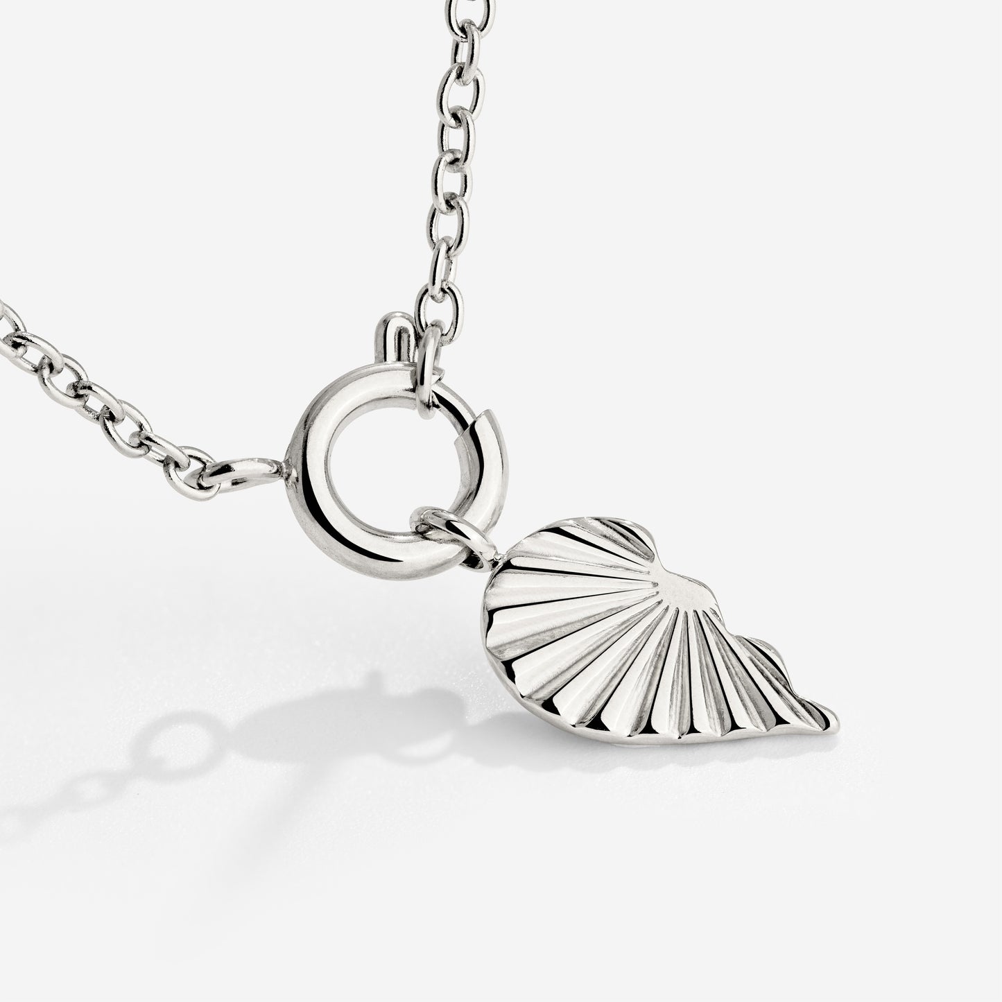 Twin Flame Left Classic Chain Necklace Set Silver