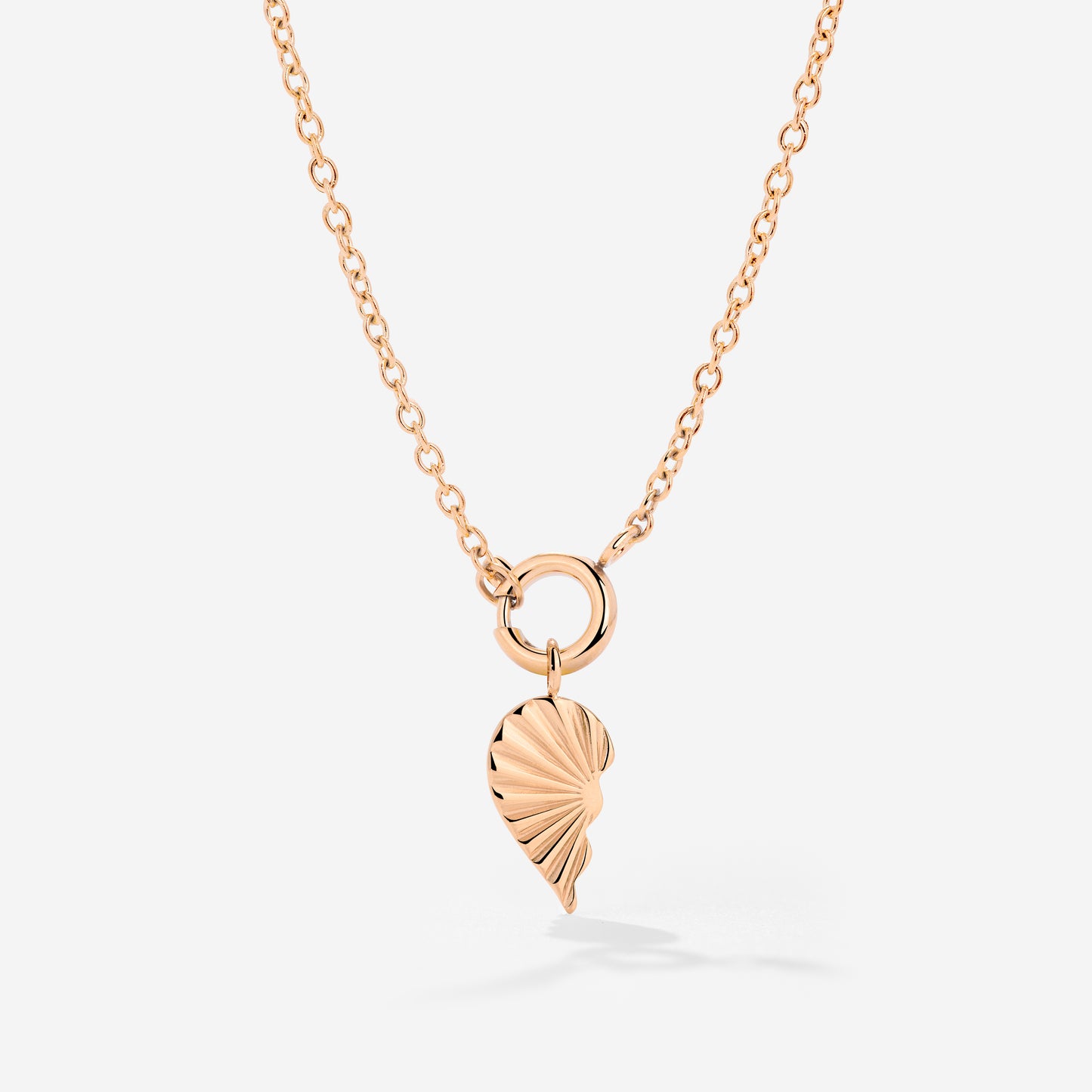 Twin Flame Left Classic Chain Necklace Set Rose Gold