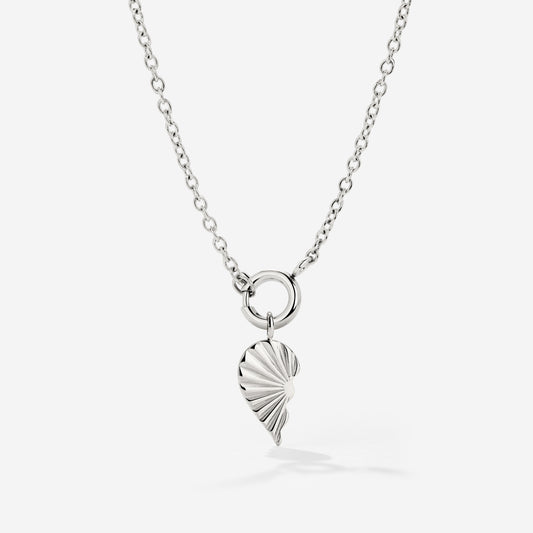 Twin Flame Left Classic Chain Necklace Set Silver