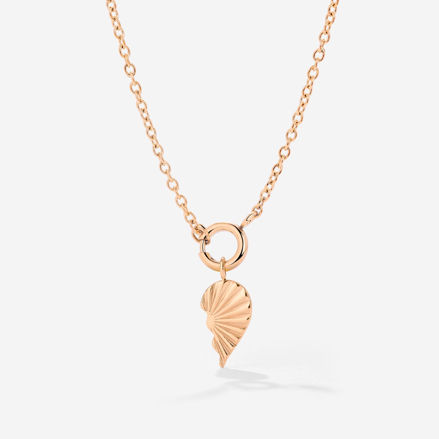 Twin Flame Right Classic Chain Necklace Set Rose Gold