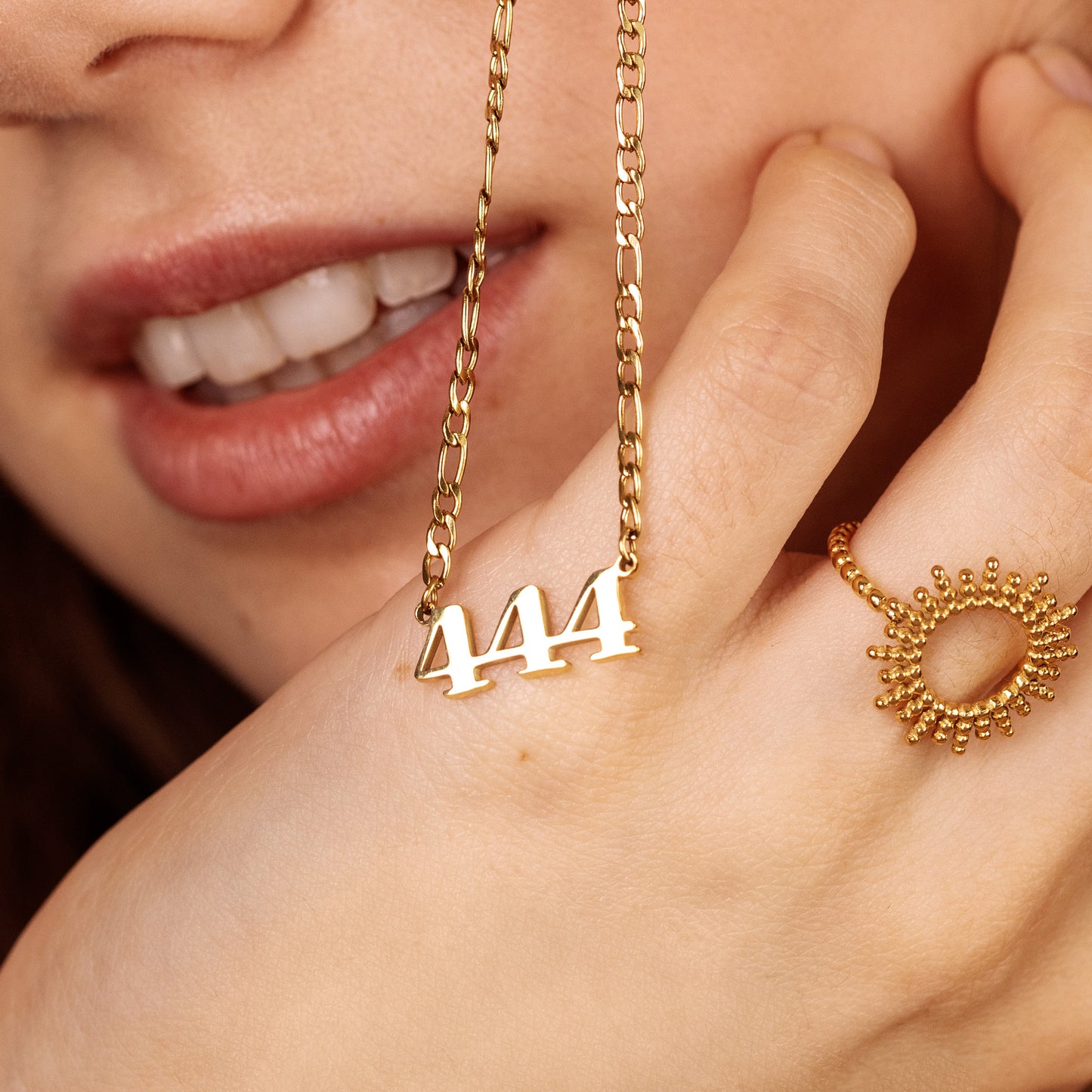 Angel Number Necklace Gold