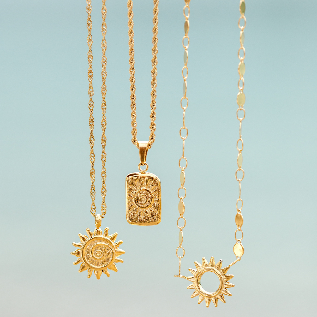 Sunny Swirl Necklace Silver
