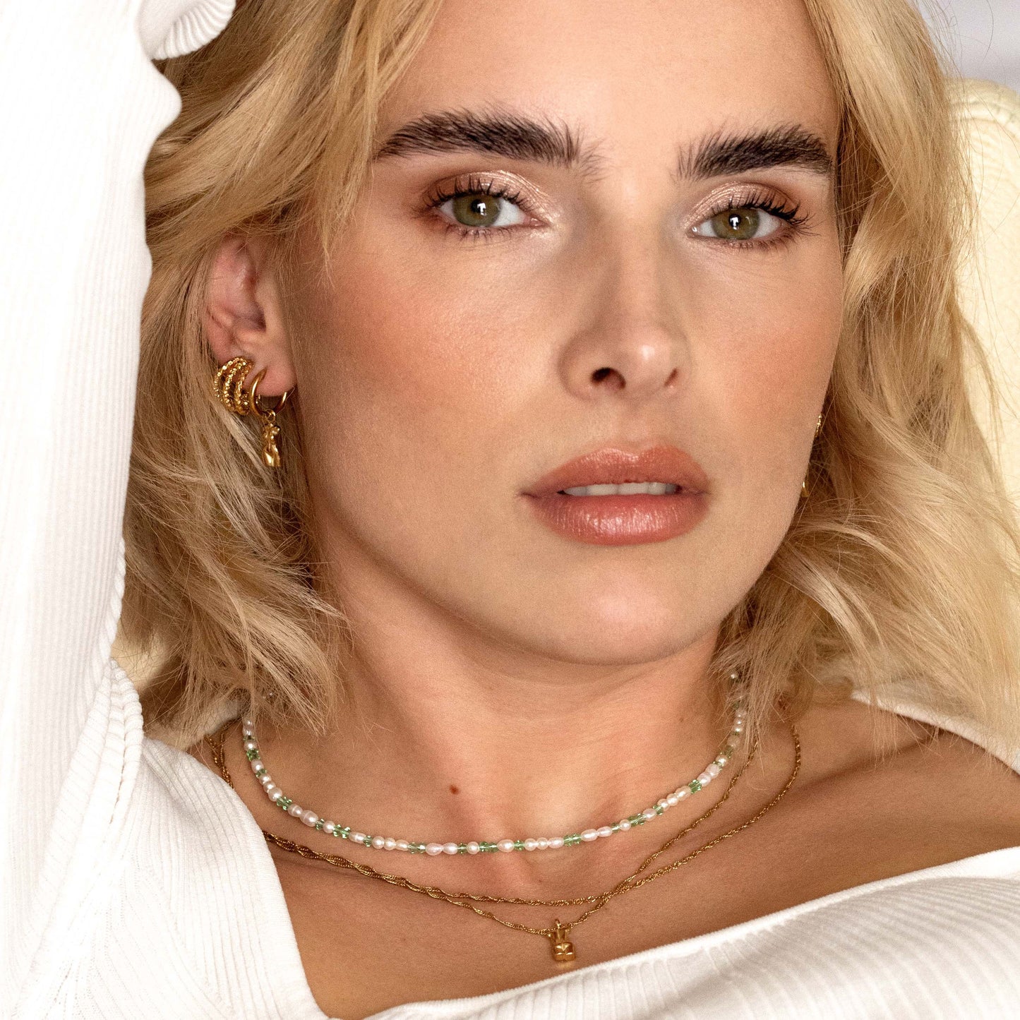 Triple Trouble Studs Silver