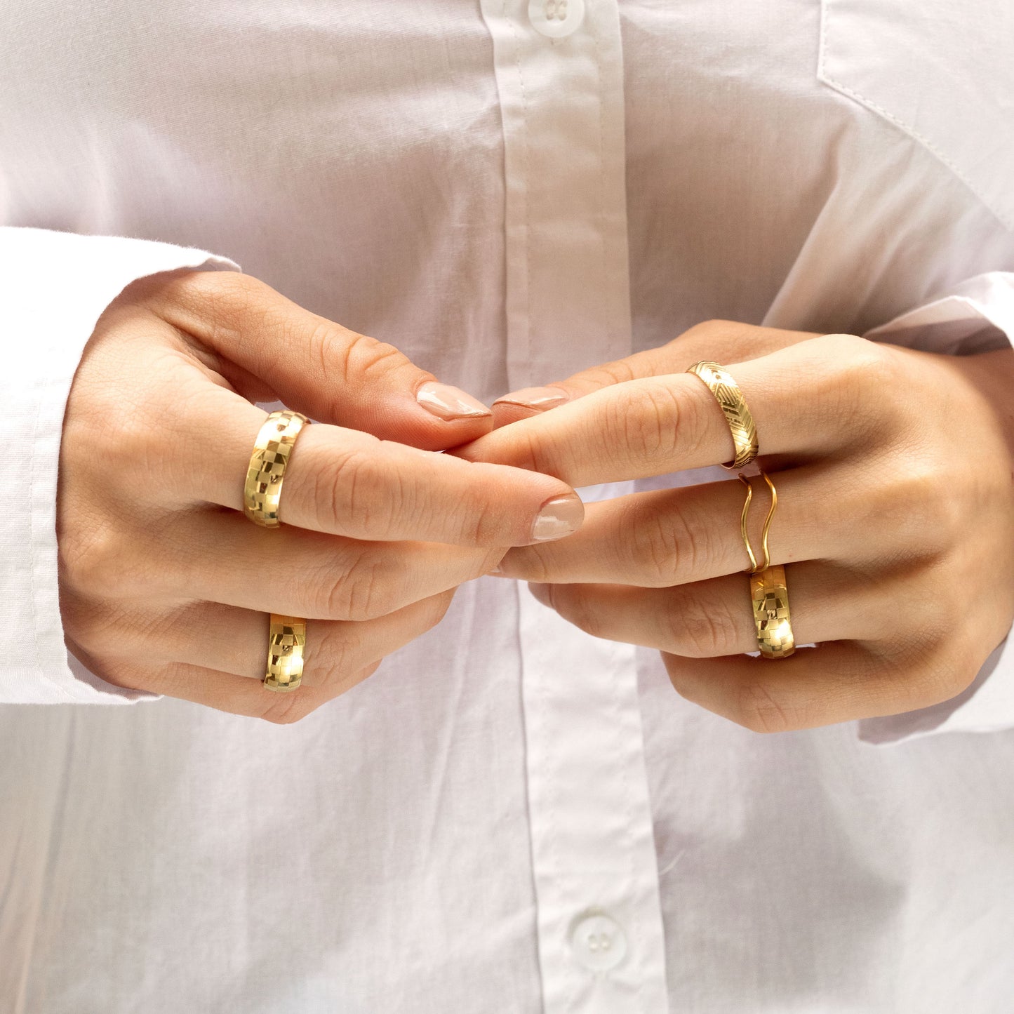 Slim Wave Ring Rose Gold