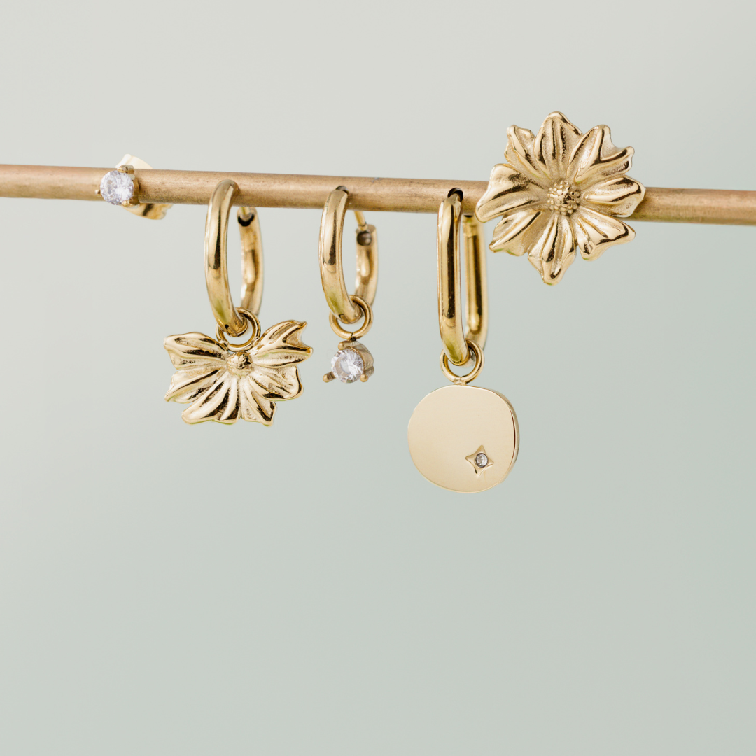 Eternal Bloom Hoop Set Small Silver