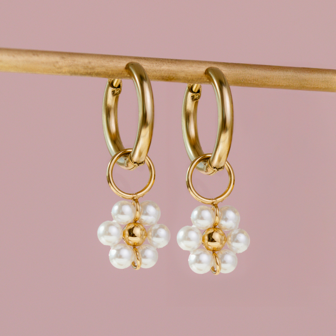 Daisy Hoop Set Small Rose Gold