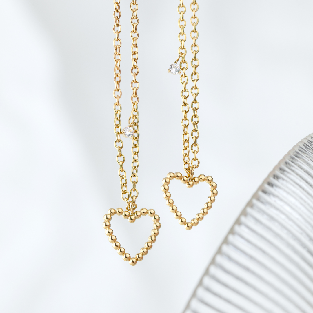 Heart of Gold Necklace Silver