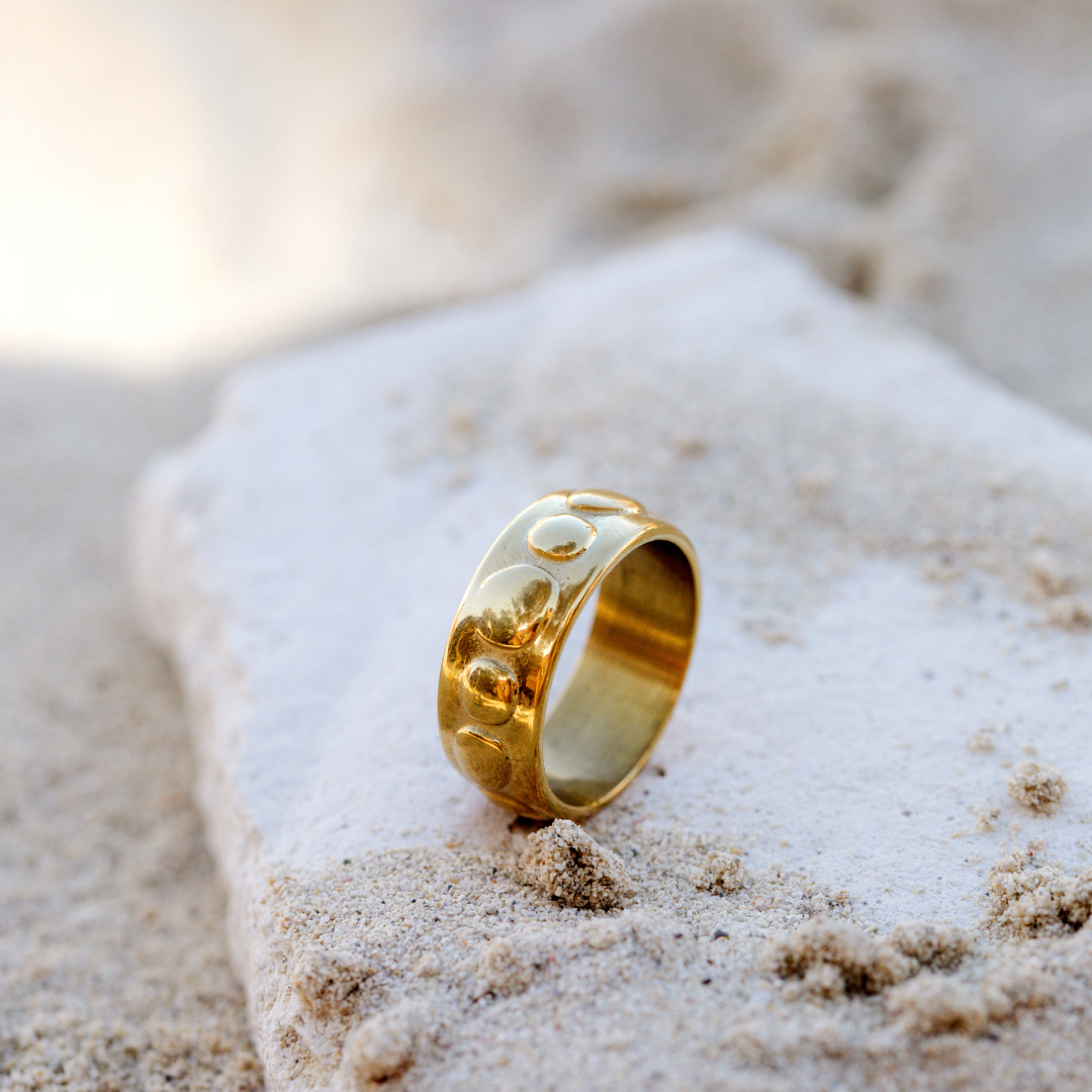 Boho Beads Ring Rose Gold