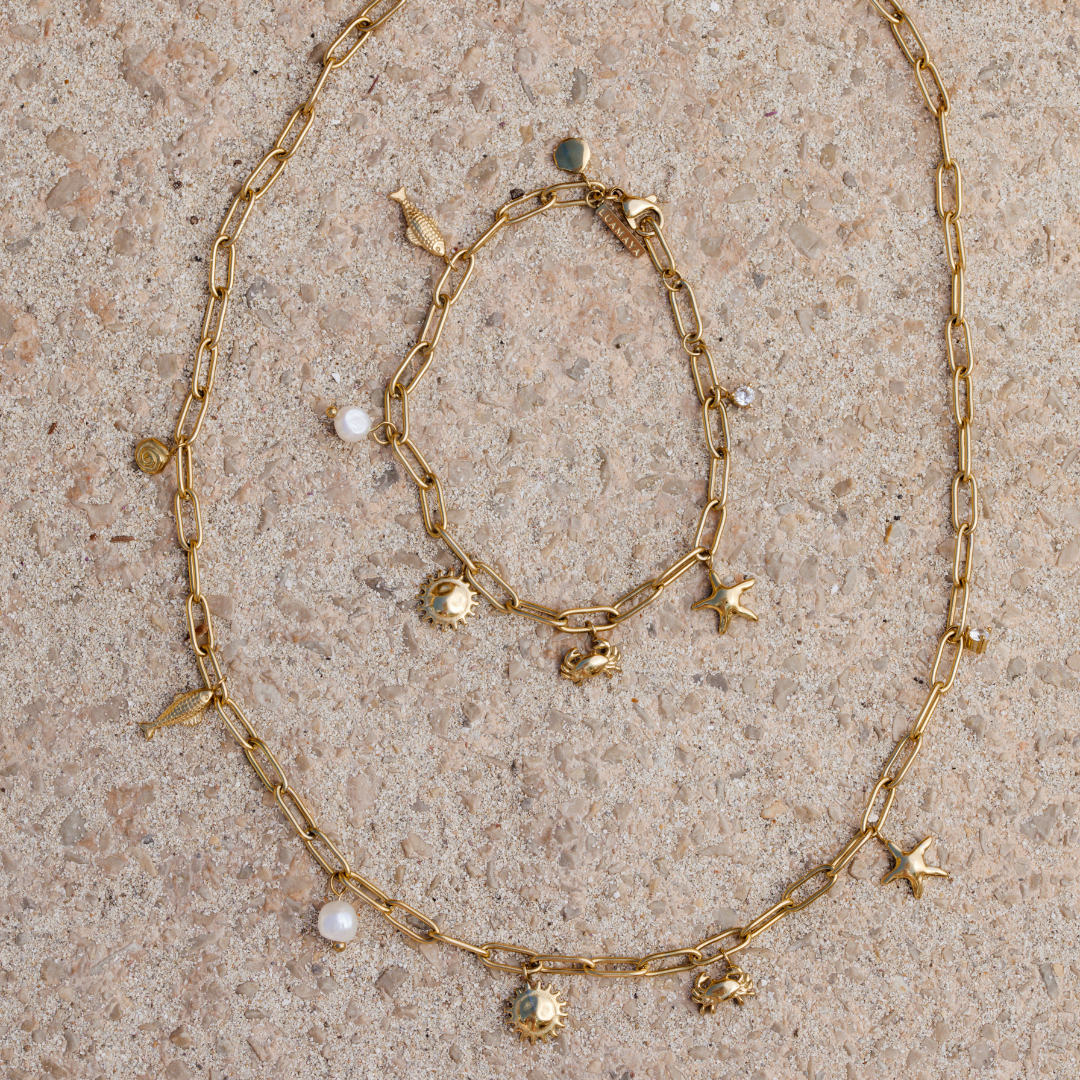 Seaside Treasures Necklace Rose Gold