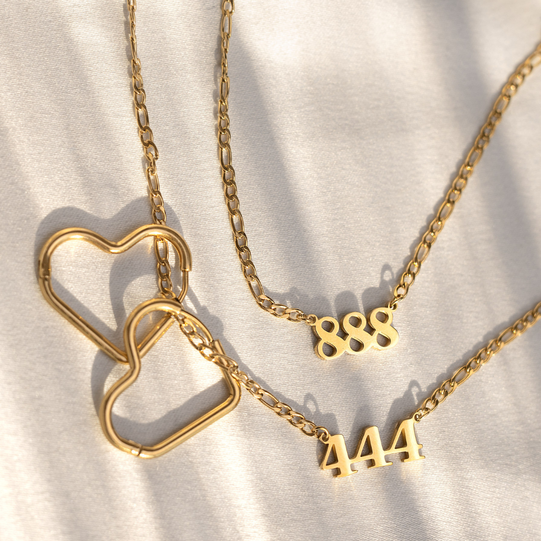 Angel Number Necklace Gold