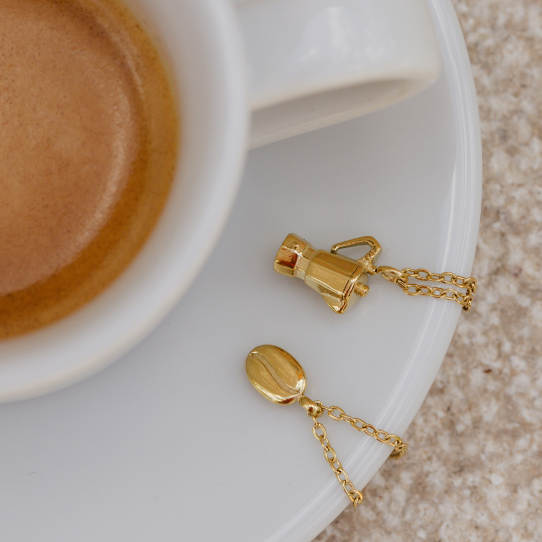 Coffee Lover Necklace Silver