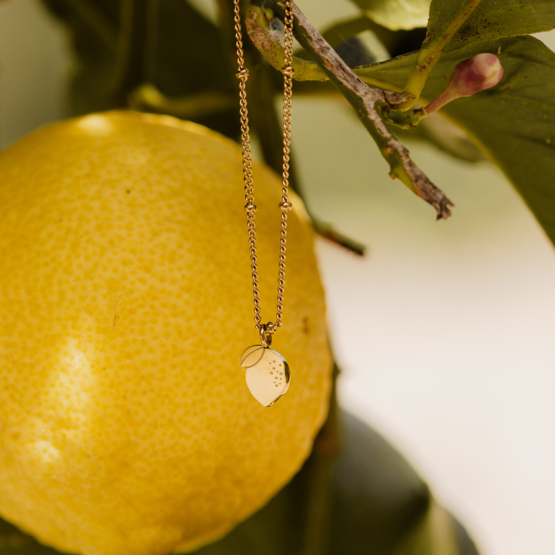 When Life gives you Lemons Necklace Rose Gold