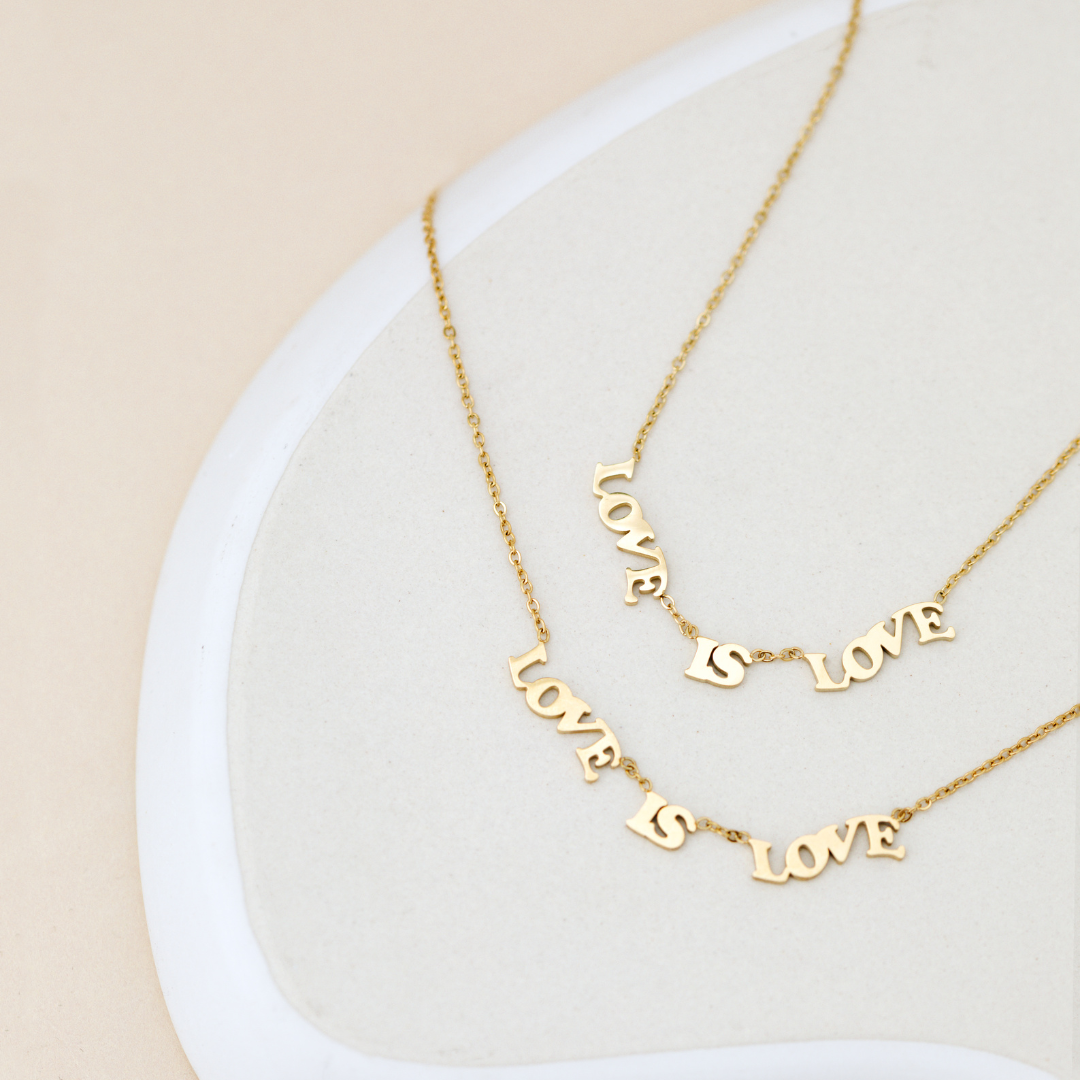 Love is Love Necklace Rose Gold