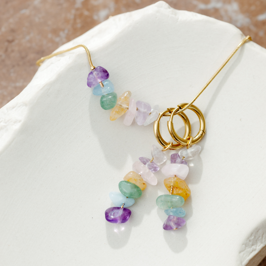 Luminous Lisy Hoop Set Small Rose Gold