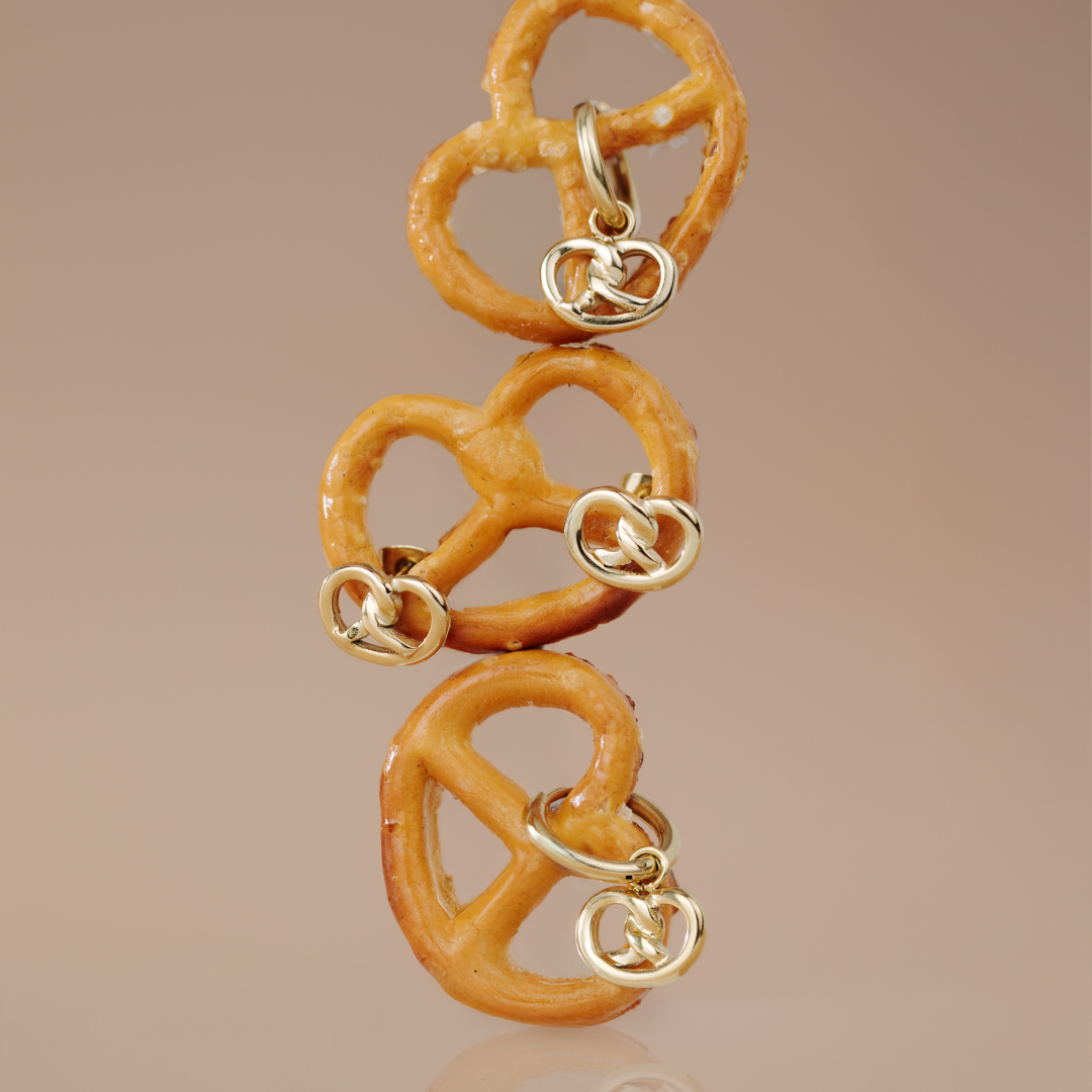 Pretzel Babe Hoop Set Small Rose Gold