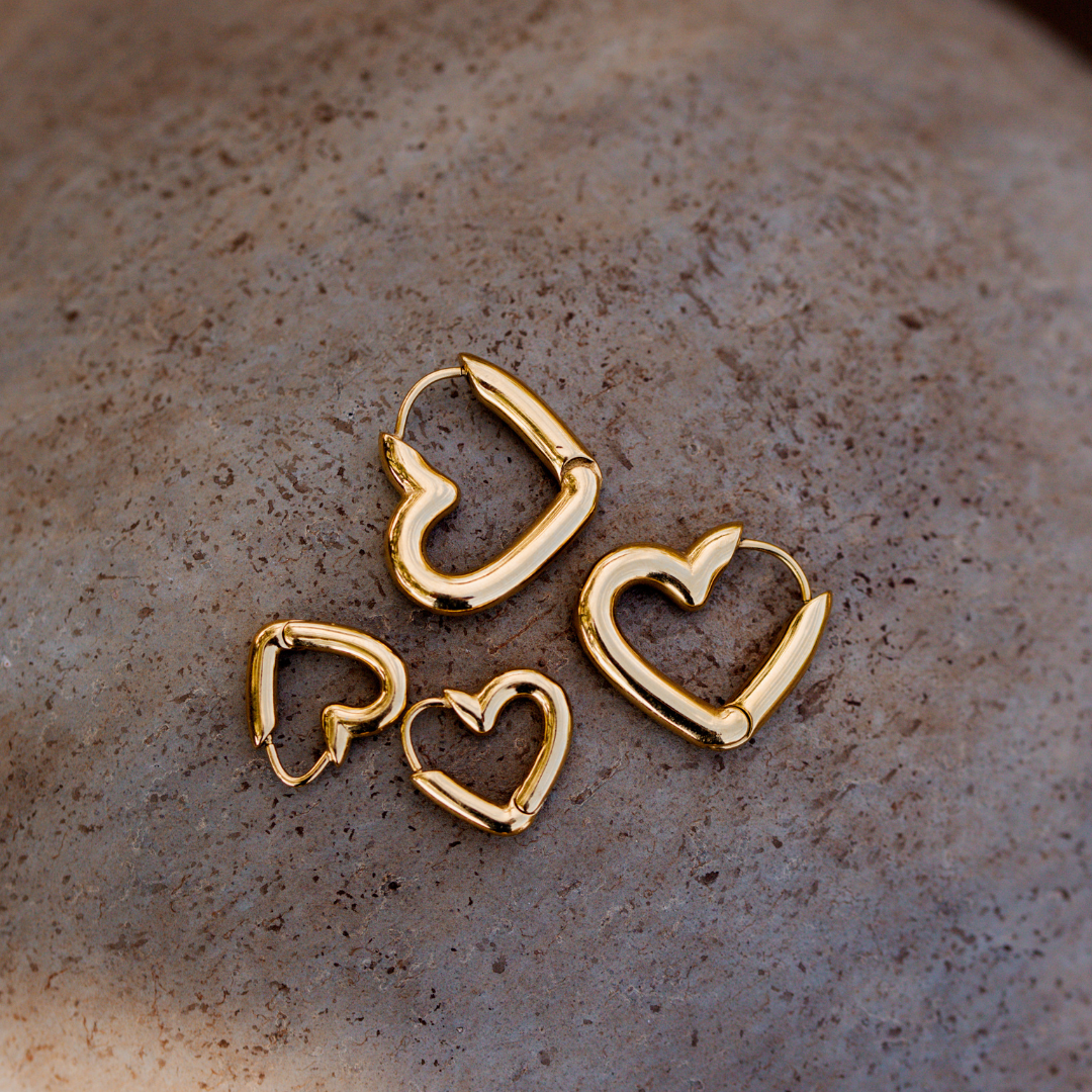 Phat Heart Hoop Bundle Silver