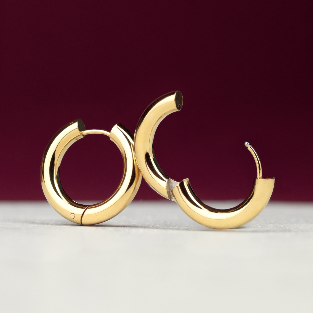 Chunky Hoopies Large Rose Gold