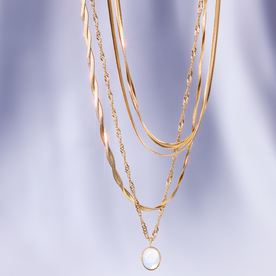 Duality Chain Necklace Rose Gold