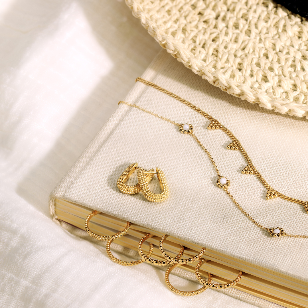 Flower 'n' Beads Necklace Silver