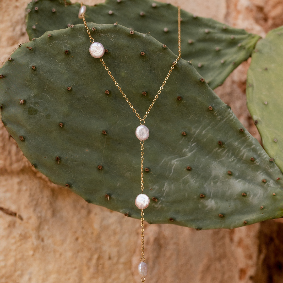 Timeless Pearl Y-Necklace Silver
