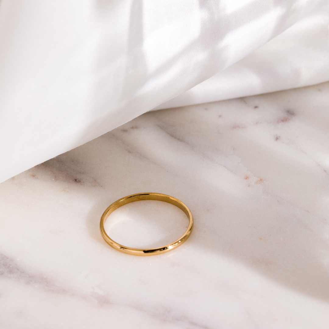 Fine Line Ring Rose Gold