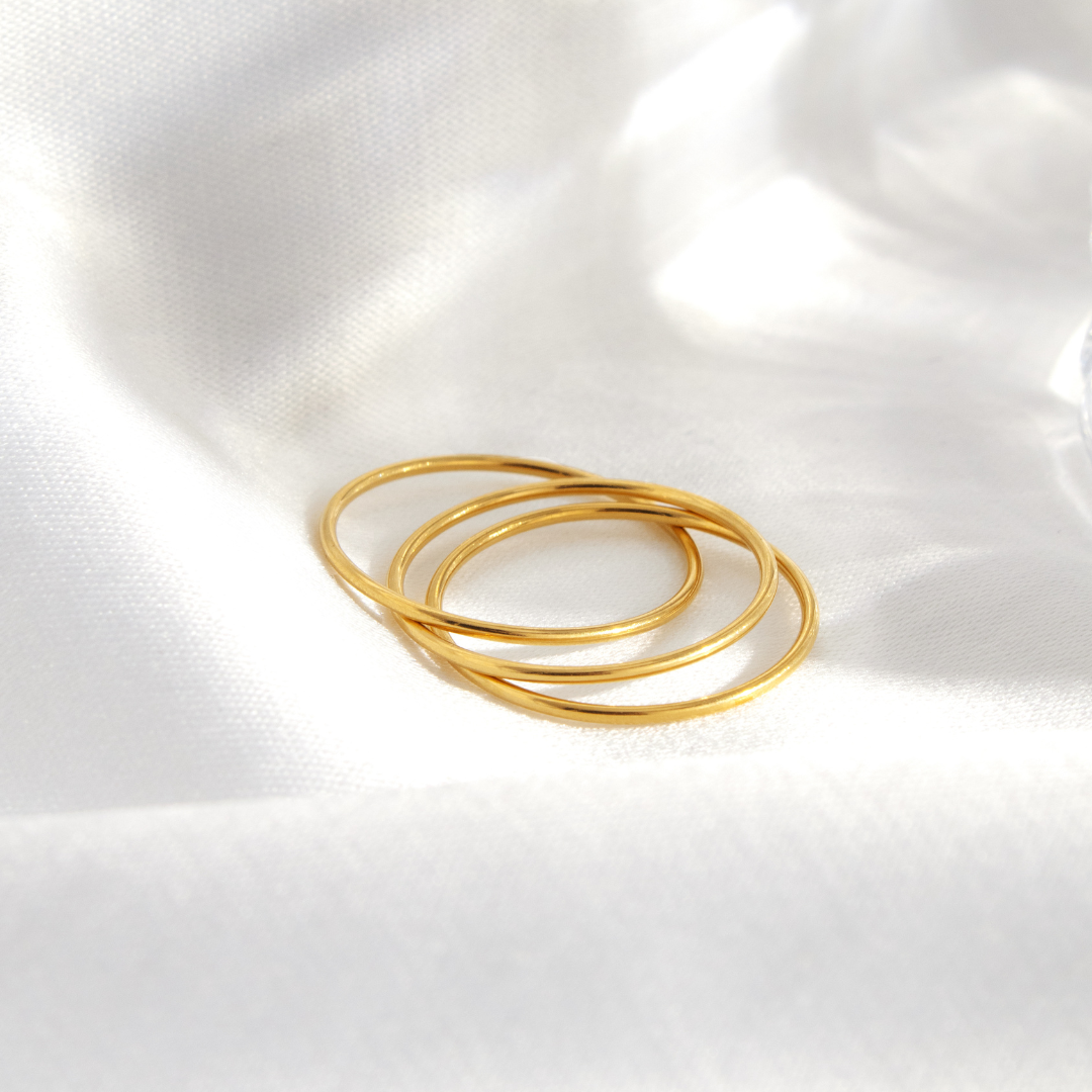Tiny Trio Ring Silver